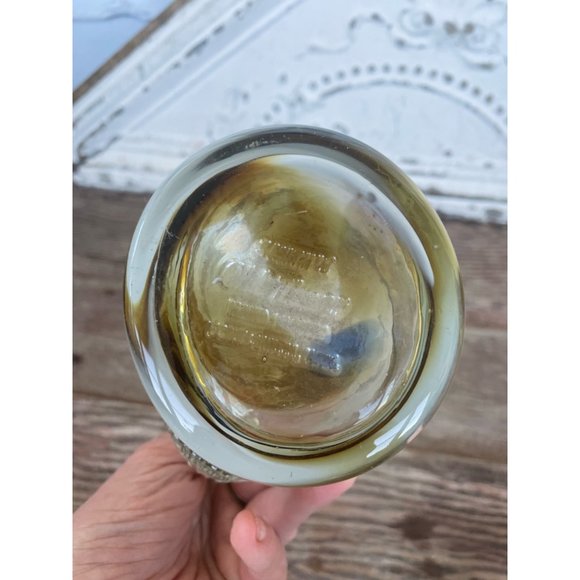 Vintage Art Glass Swirl Pitcher Smiths Old Timer Brown white - Picture 6 of 9